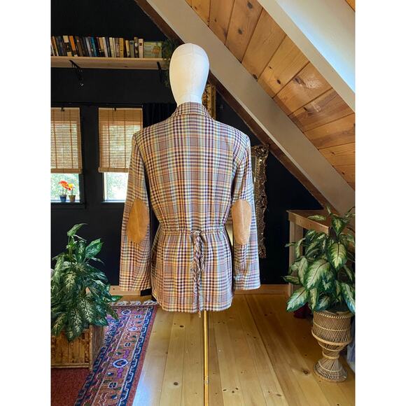 Plaid Blazer Elbow Patched - Picture 2 of 6